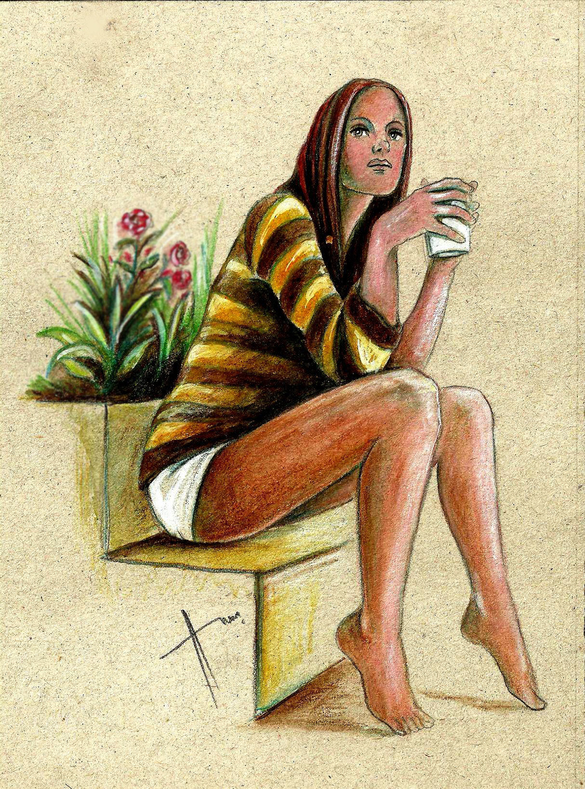 MORNING pencils water color colored pencils Coffee Make Up women