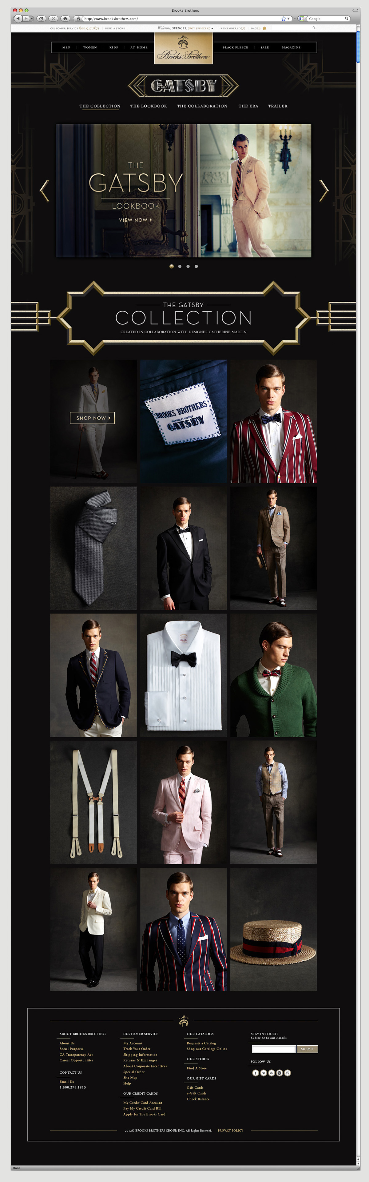 Brooks Brothers The Great Gatsby spring 2013 editorial web editorial custom type
