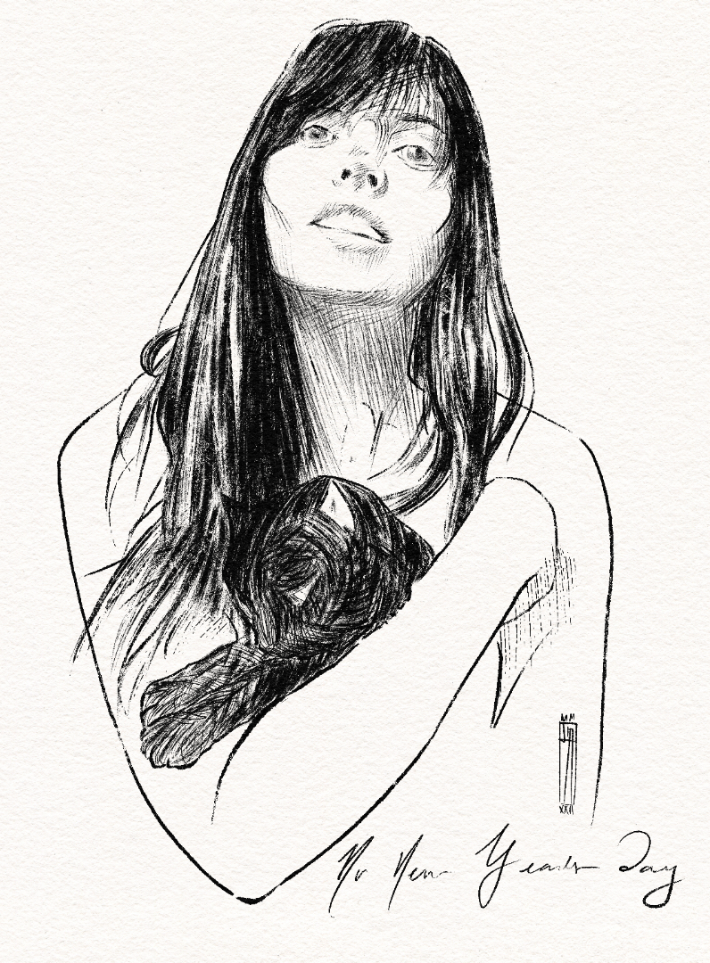 artwork beauty Digital Art  digital illustration Drawing  inktober portrait Procreate sketch woman
