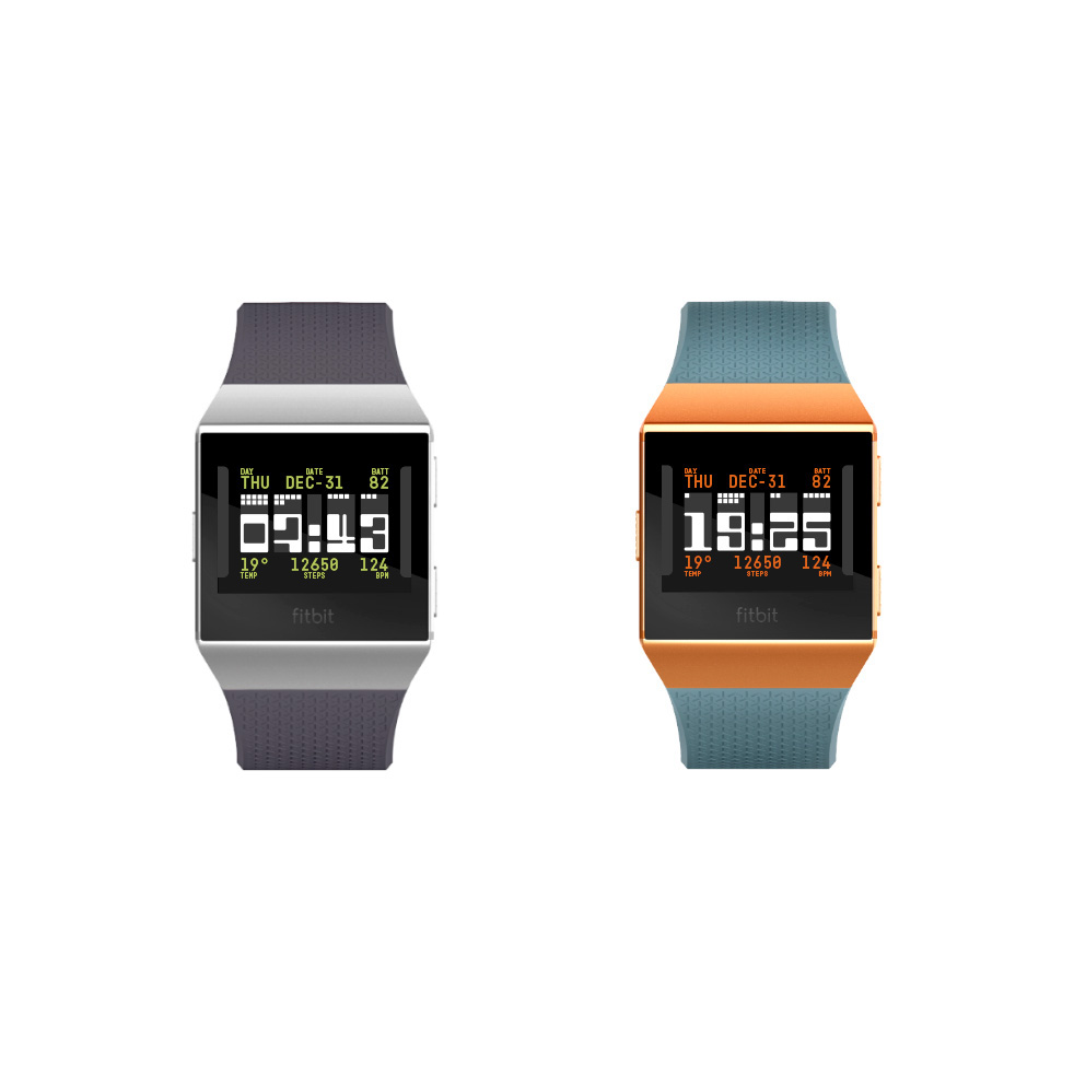 watchface clockface Fitbit Ionic typography   Typedifferent burodestruct fonts