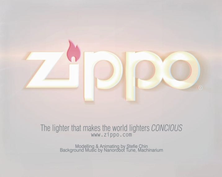 3d modeling Zippo lighter Windproof tvc Flames