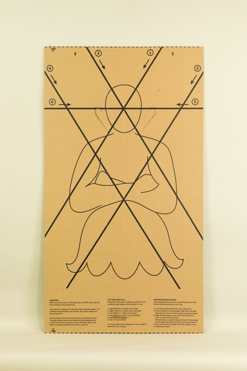 package package design  Sword federschwert longsword training sword hanger cardboard reusable eco-friendly