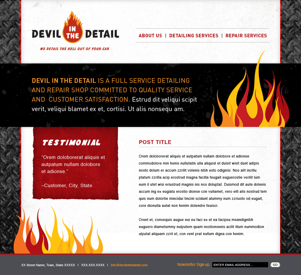 devil detail flyer Web Flames Auto