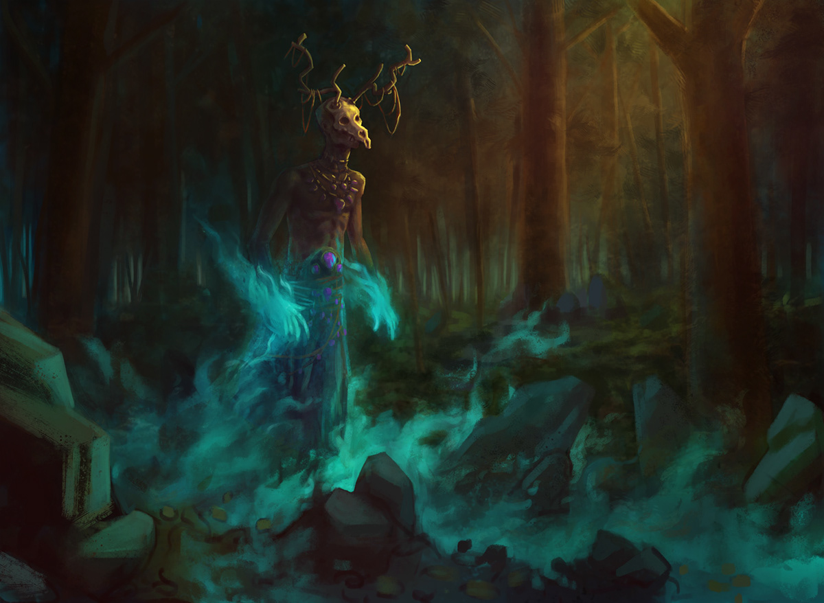 sorcerer fantasy forest