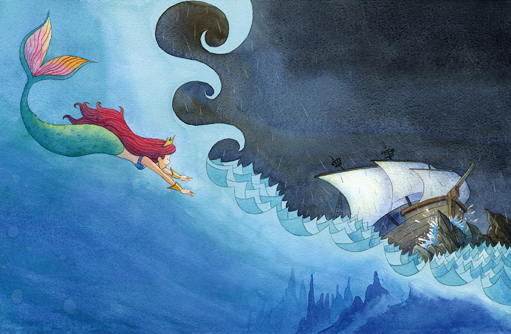 a pequena sereia livro infantil Livro ILLUSTRATION  children's book The Little Mermaid