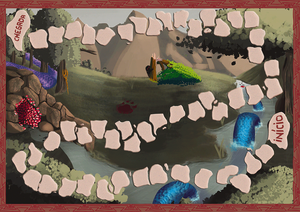 jogo Tabuleiro cartas design de jogos mitologia Mitologia Guarani