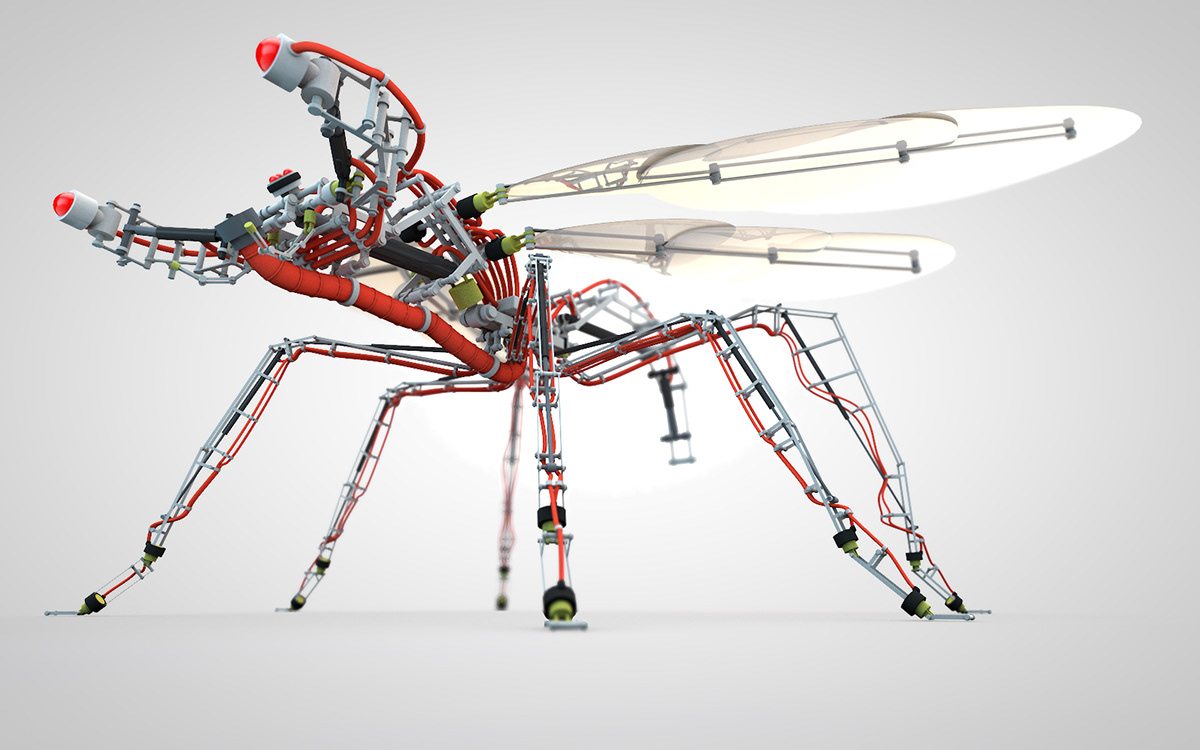robot 14c0 bugs cicada 3D c4d Character mi.s.fu