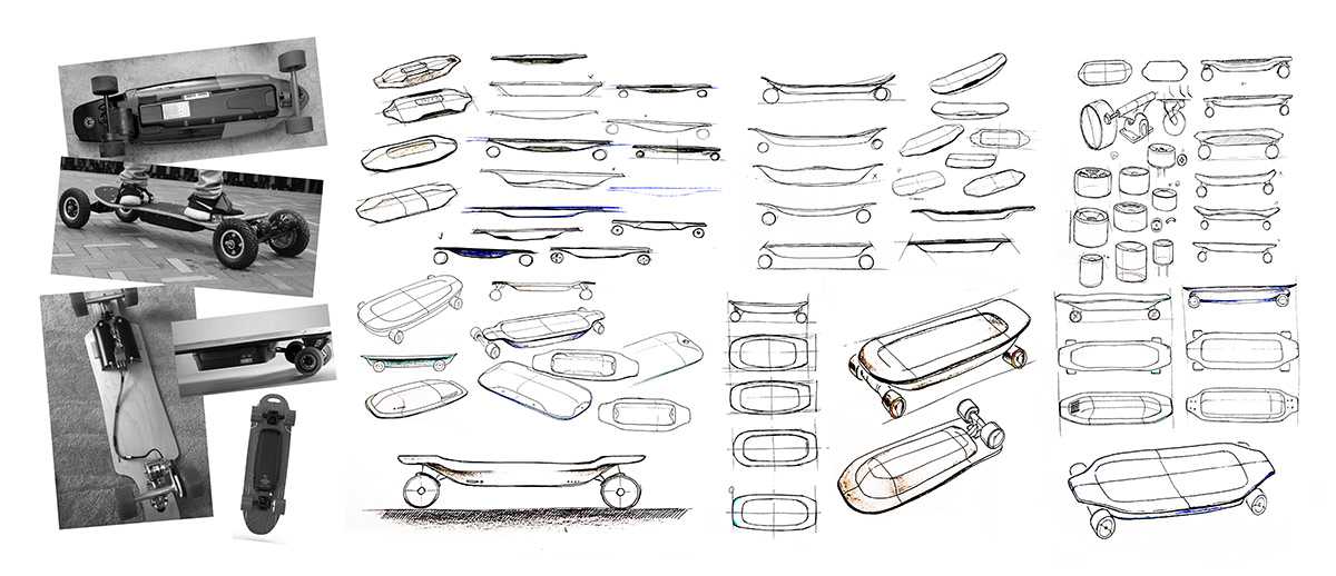 prouduct design skateboard DELIGHT sungwoo concept design mobility service concept electric skateboard Adobe Awards