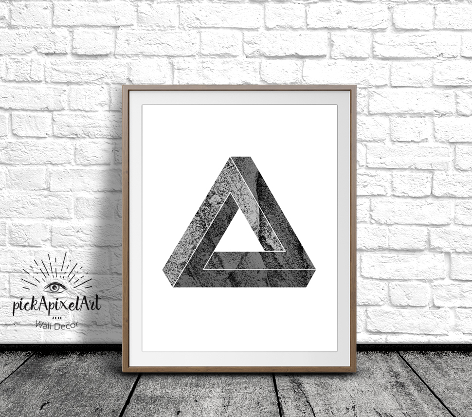 Adobe Portfolio Geometric Minimalist Wall art triangle poster printable wall art Modern Geometric Poster abstract graphic design  Instant Download