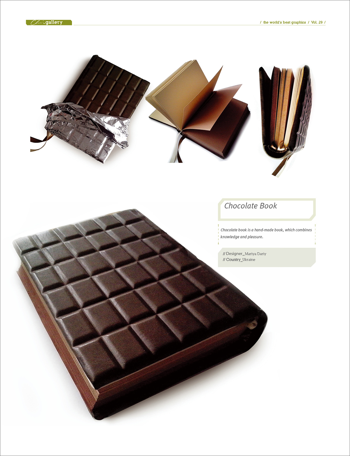 Chocolate book handmade book