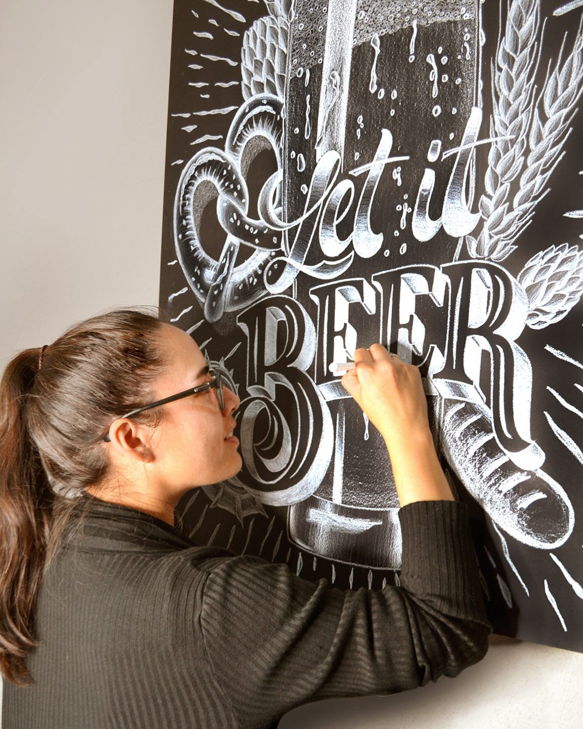 beer chalk Chalkboard GIS letitbeer lettering pizarrón thebeatles tiza