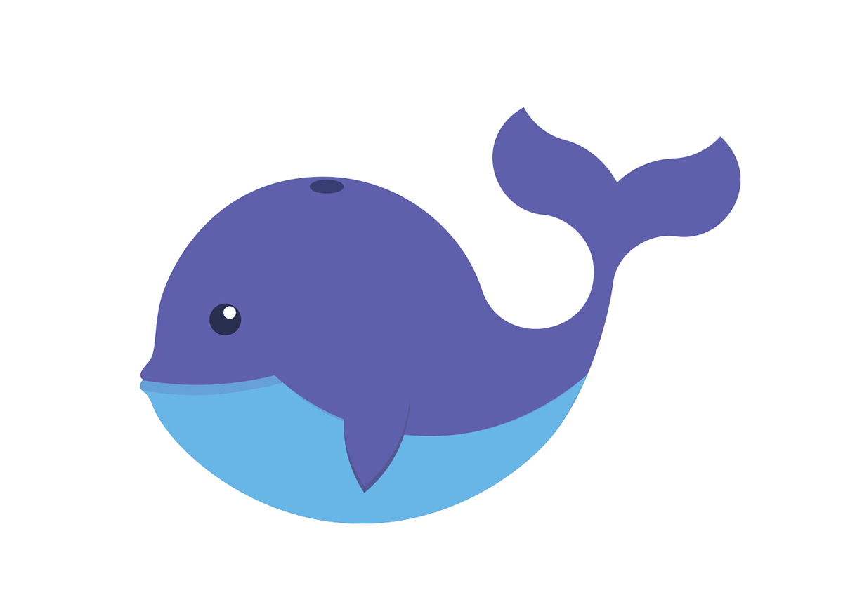 Simple cartoon whale :: Behance