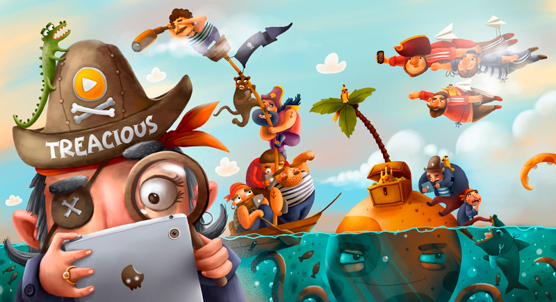 pirate game ios gamedev Bank magazine cover facebook cover avatar portrait smile Love warm