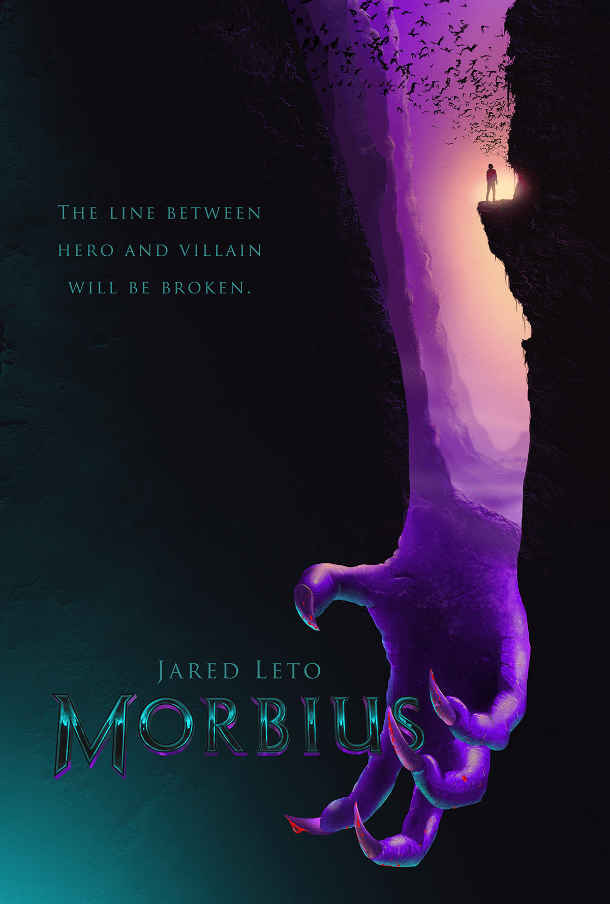 ILLUSTRATION  jared leto key art marvel morbius movie movie poster photoshop poster vampire