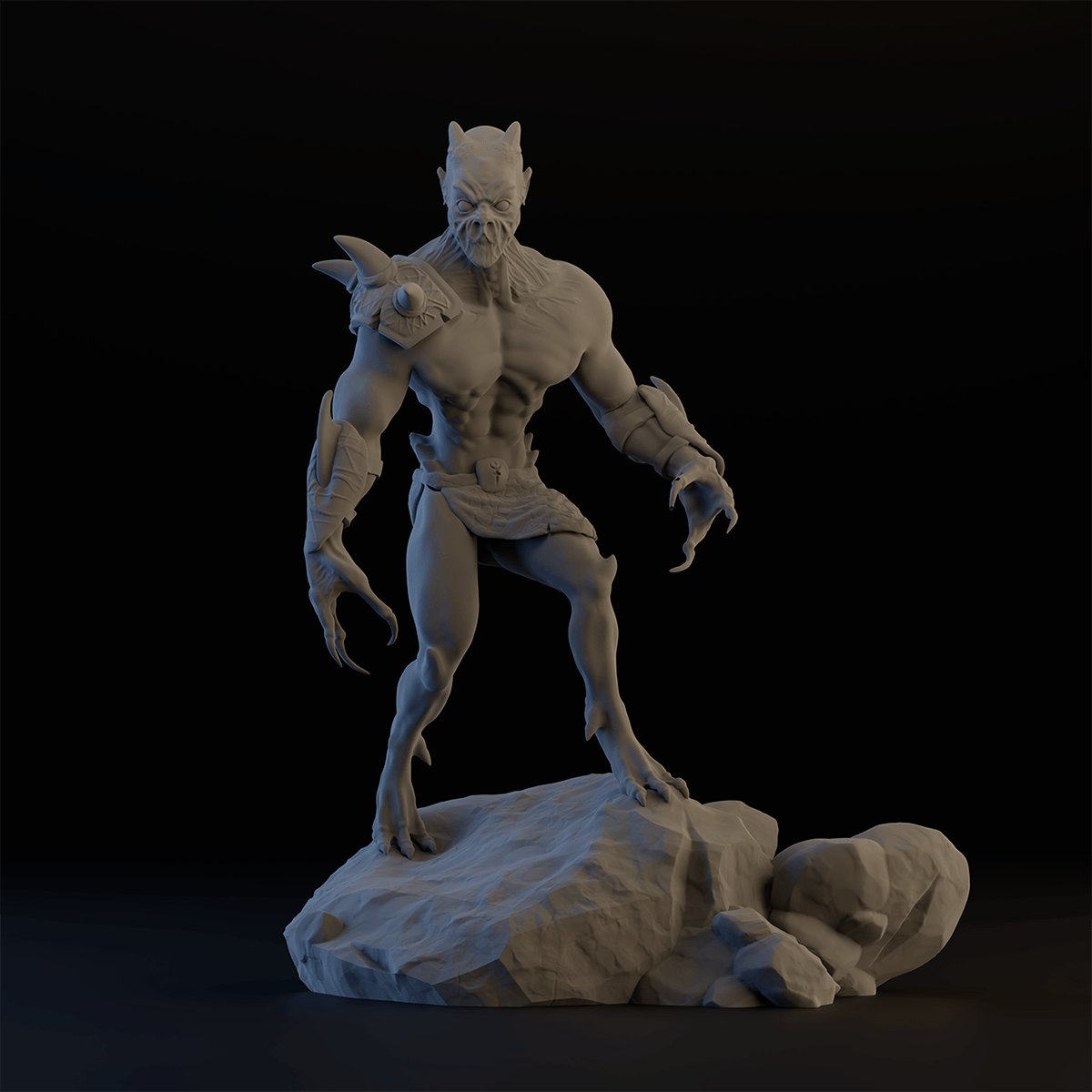 sculpture 3D anatomy monster daemon death Torso artist art concept