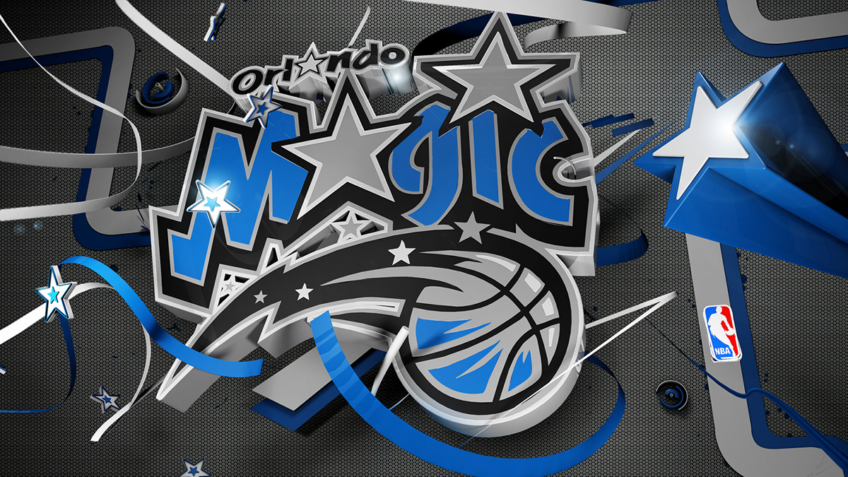 3D Render typo logo NBA sports effects