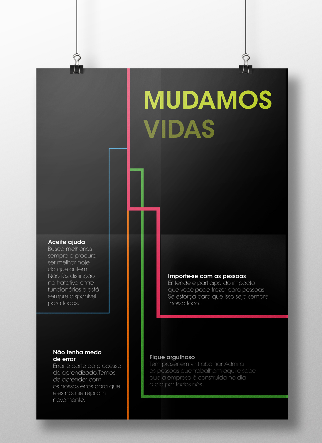 poster design gráfico valores cartaz