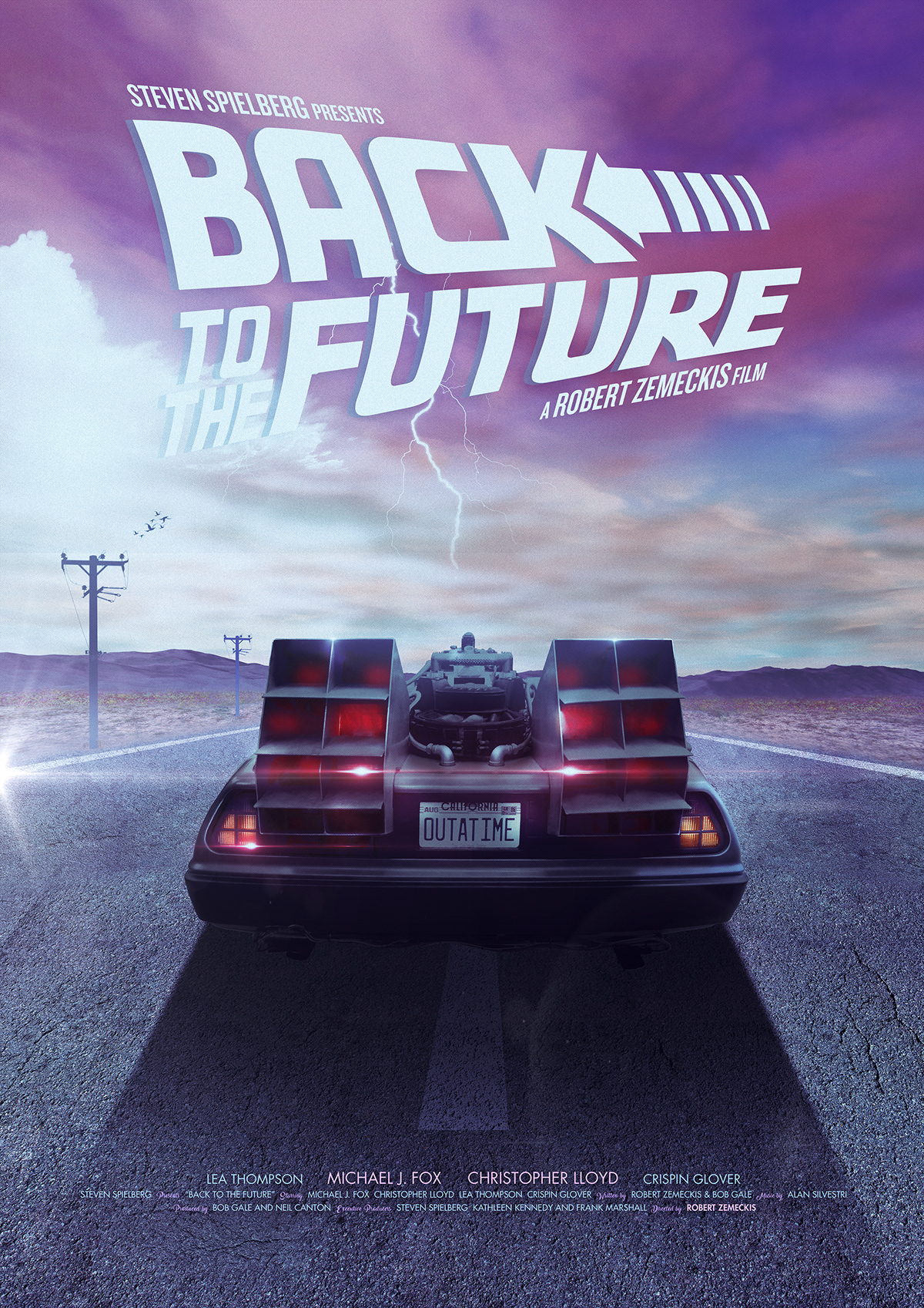 back to the future Marty Mcfly Doc Brown DeLorean Michael J. Fox poster art work DMC 12 time travel