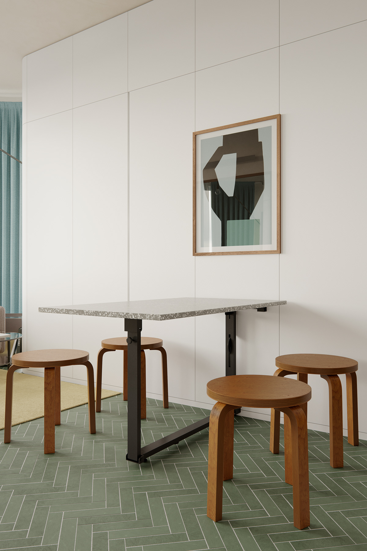 3D apartament architecture corona Interior interior design  Minimalism modern residential Smart