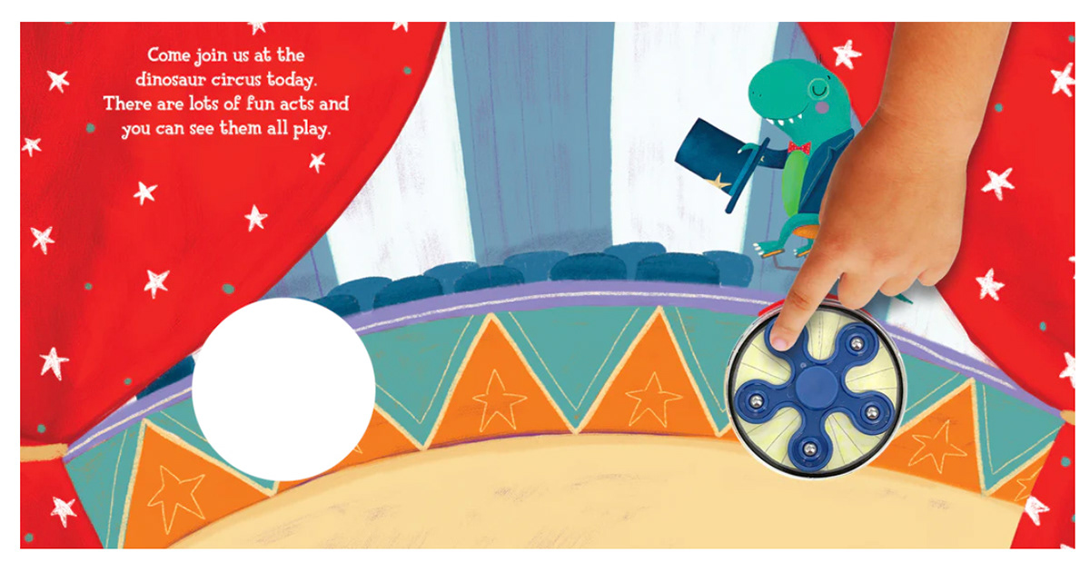 children's book ChildrenIllustration Circus Dinosaur dinosaurs ILLUSTRATION  Illustrator libriperbambini Spinner