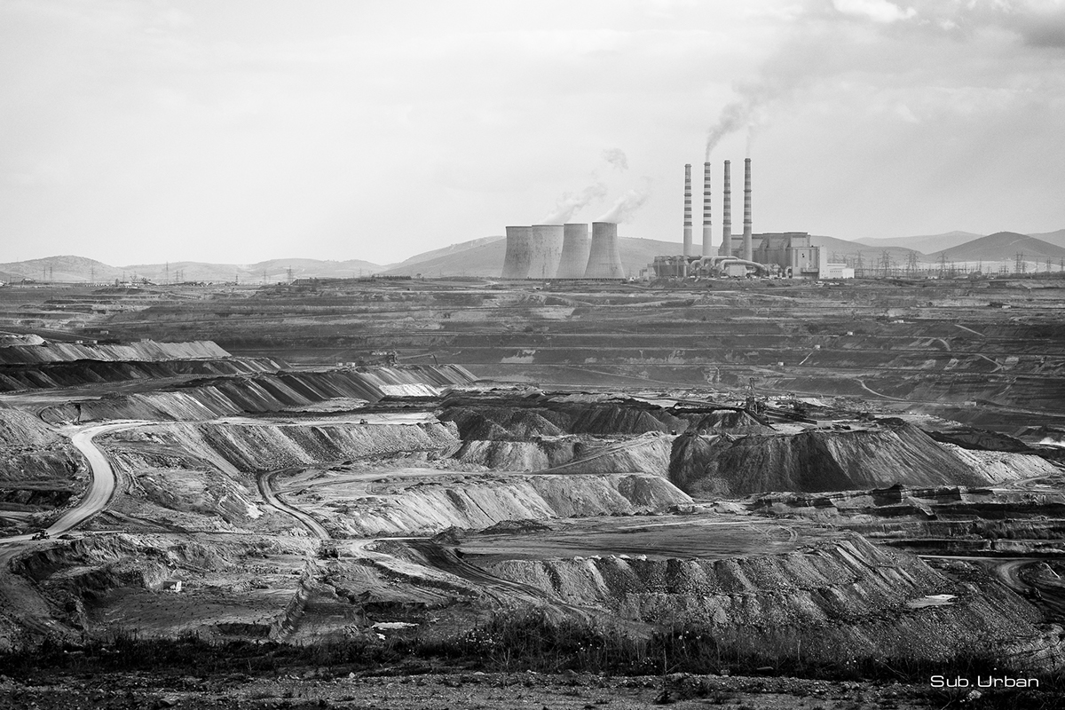 Adobe Portfolio Landscape b&w  Mine  Coal  Industrial  derelict  factory  Environment
