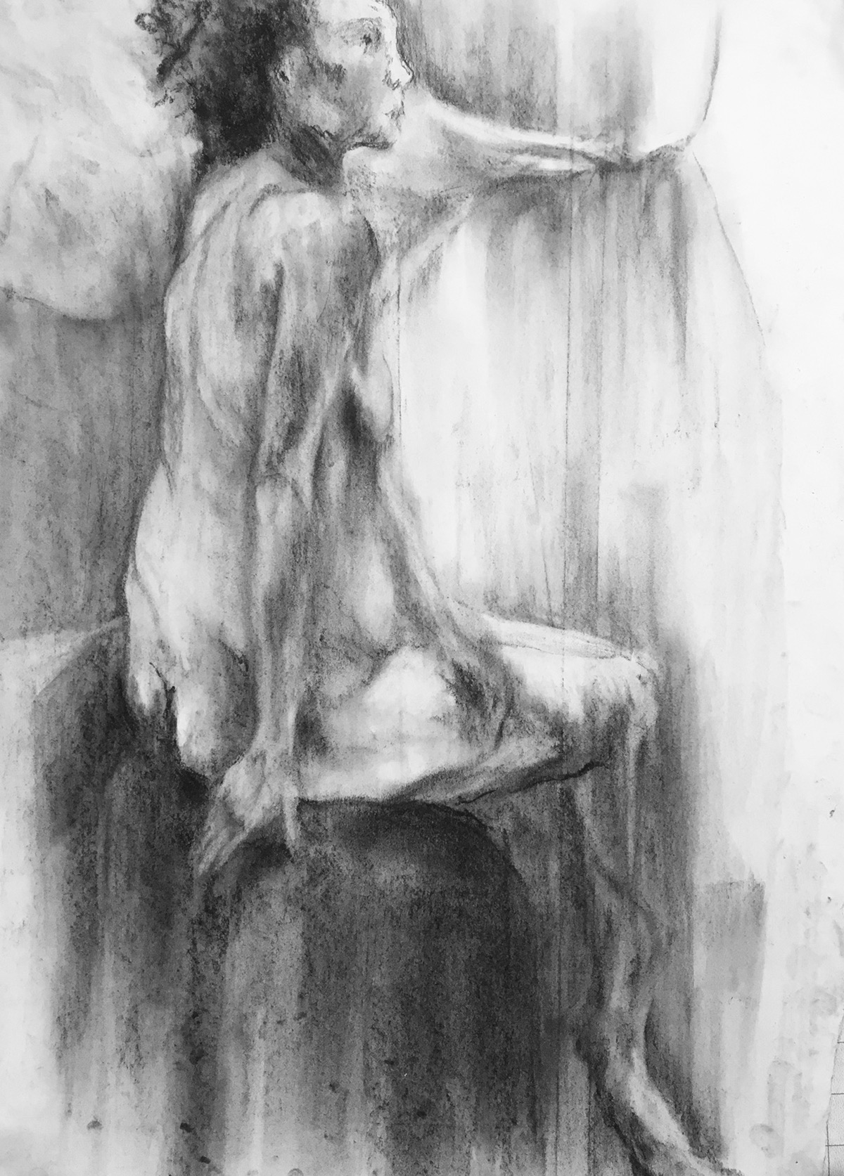 Drawing  foundation studies charcoal Figure Drawing foundations fine art figure Lazarek risd ILLUSTRATION 