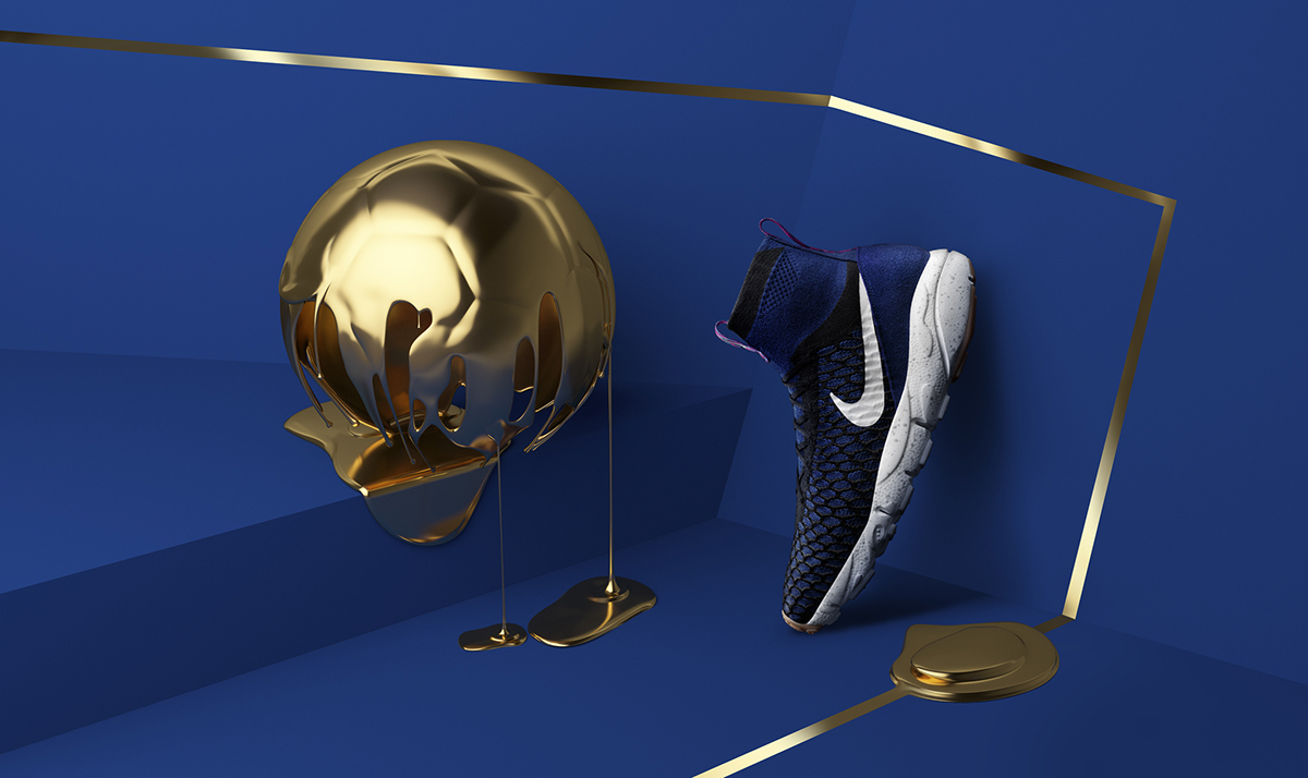 Nike Golden Balls Klein blue nike F.C. football stores 3d print sneakers Players