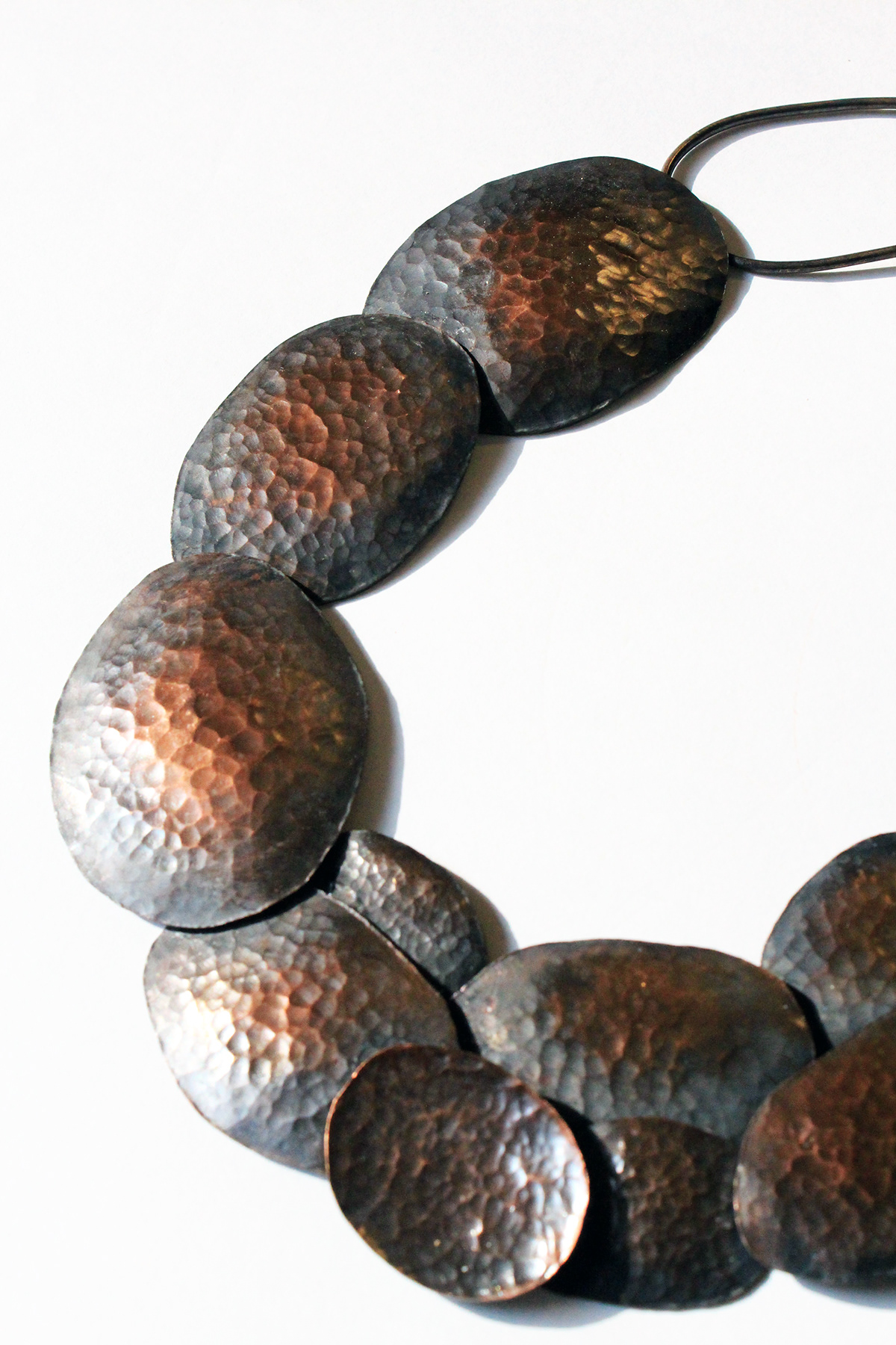 hammered Necklace neckpiece copper