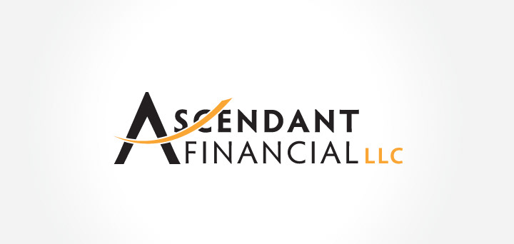 financial Arc arrow sans serif gold