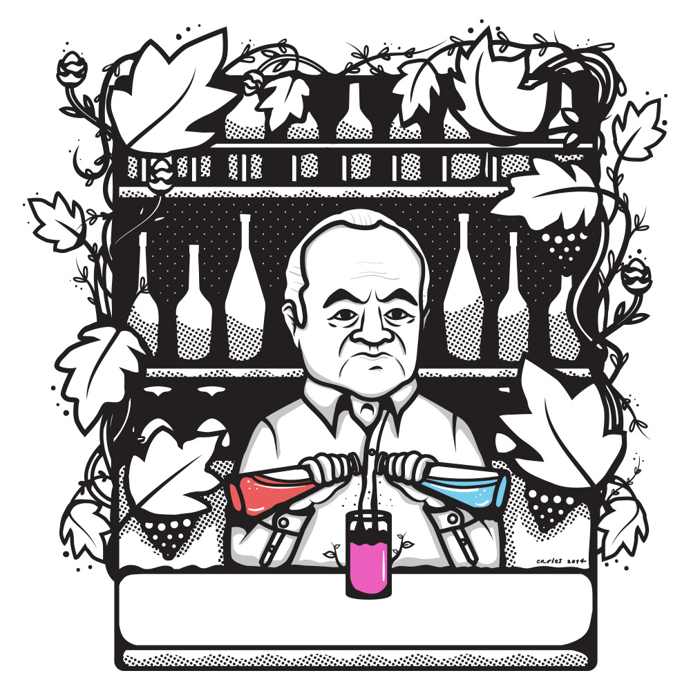 vector Illustrator poster bar Barman wine