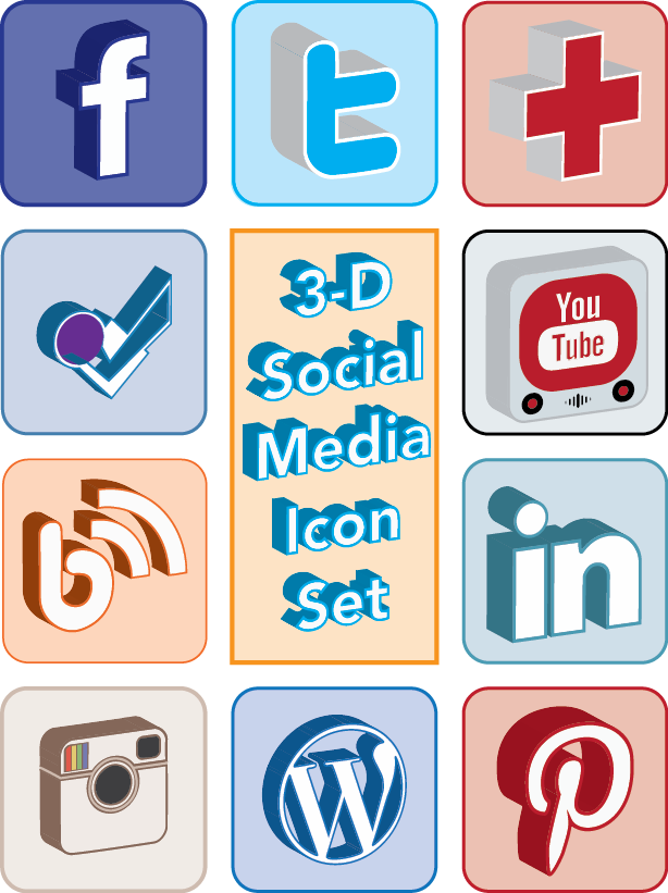 twitter Four Square Linkedin you tube instagram wordpress Blog social media icons