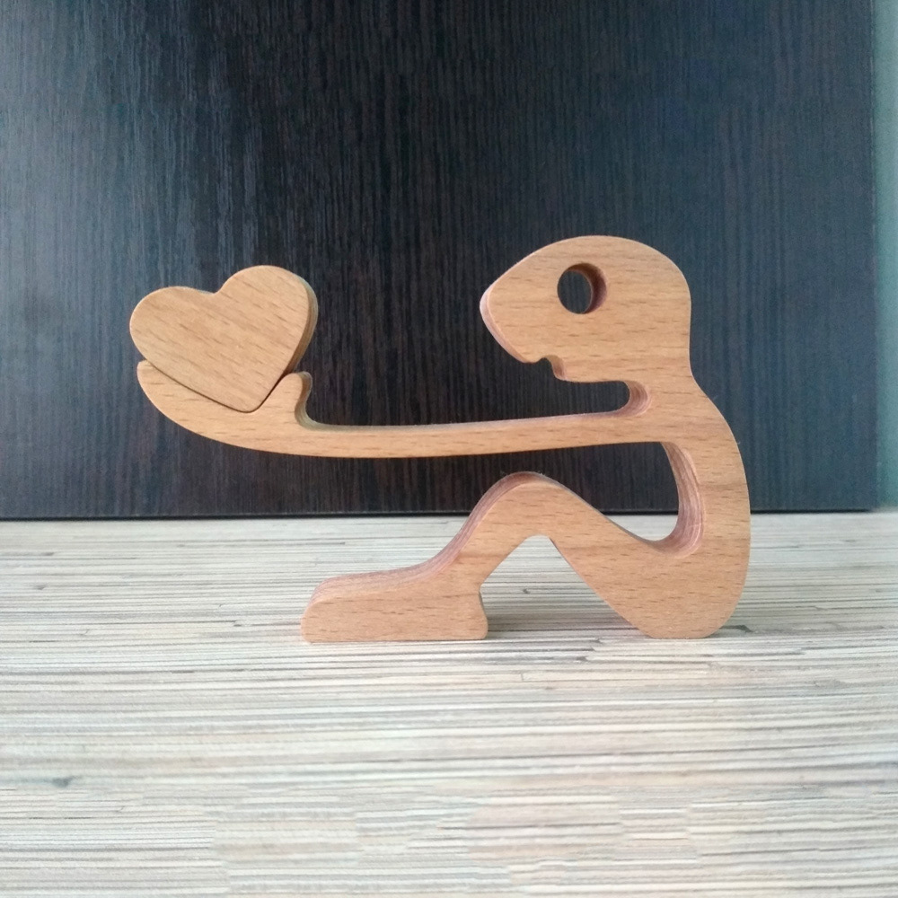 handmade Love modern plywood wood дерево любовь сердце человечек