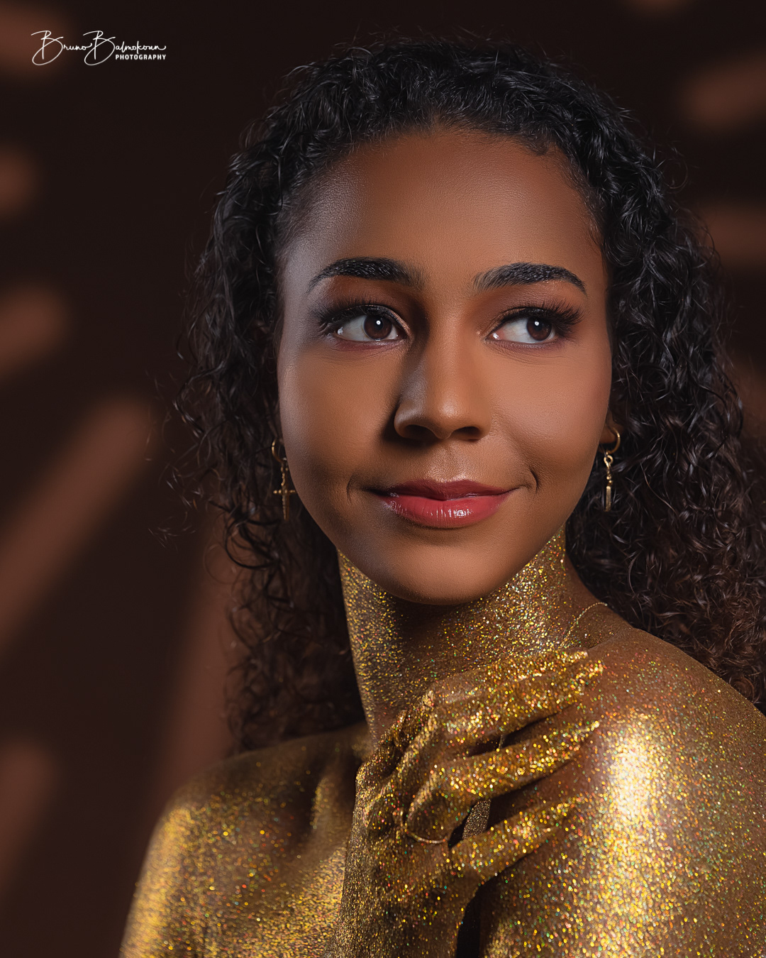 beauty crown Glitter gold Guadeloupe Or paillettes portrait