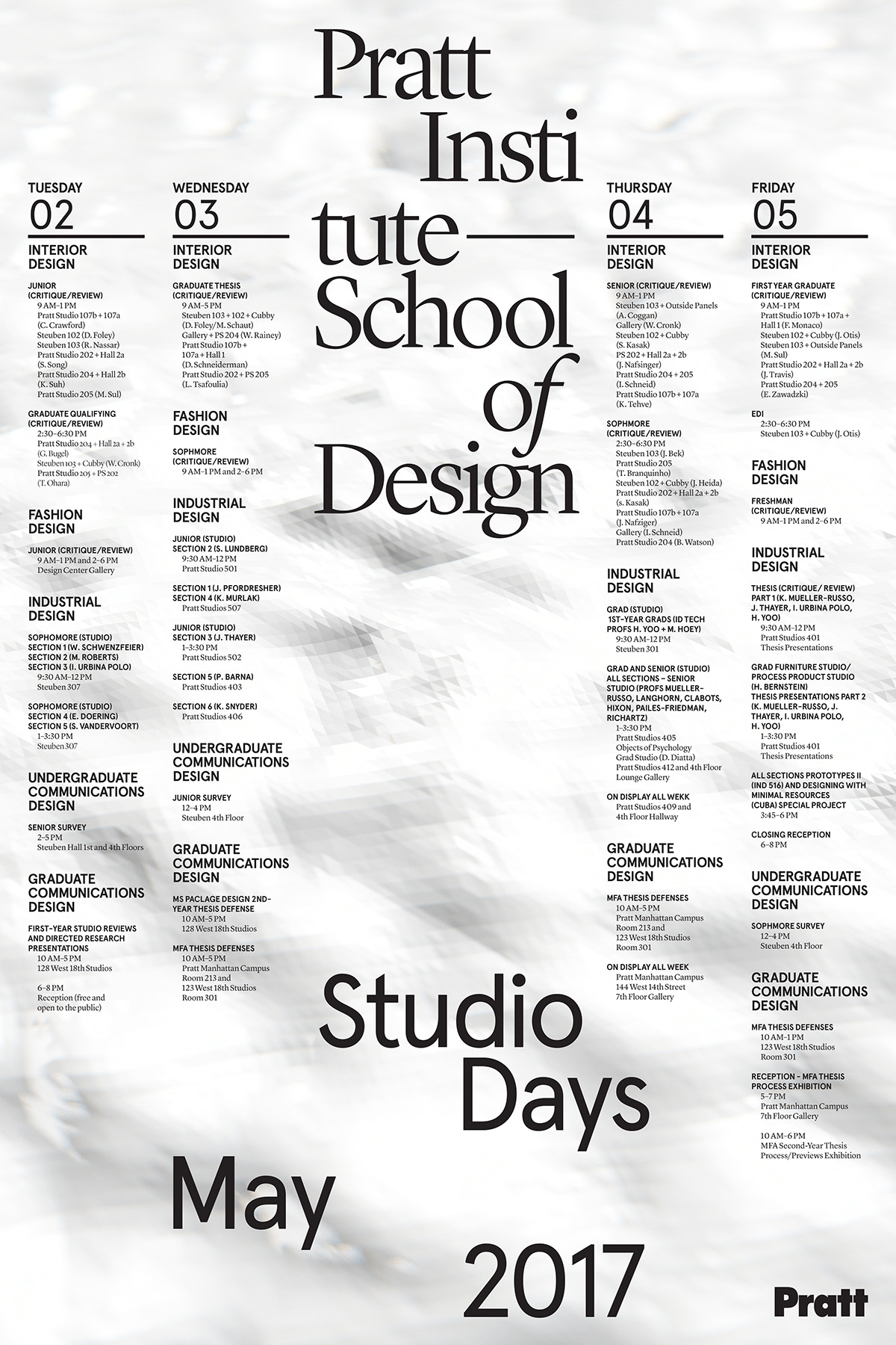 pratt Pratt Institute Poster Design brochure post card graduation