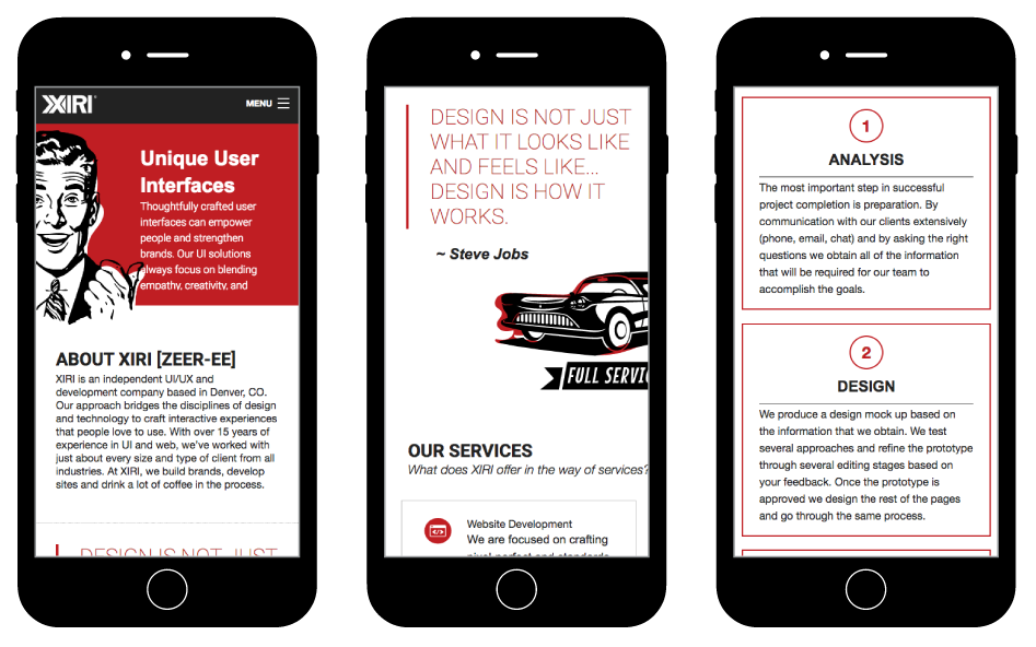 Responsive web design user interface user experience Website Design website development
