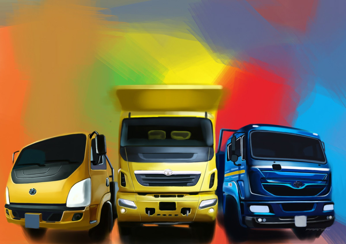 CCS automobile design illustrations Digital Paintings pranay Ratan