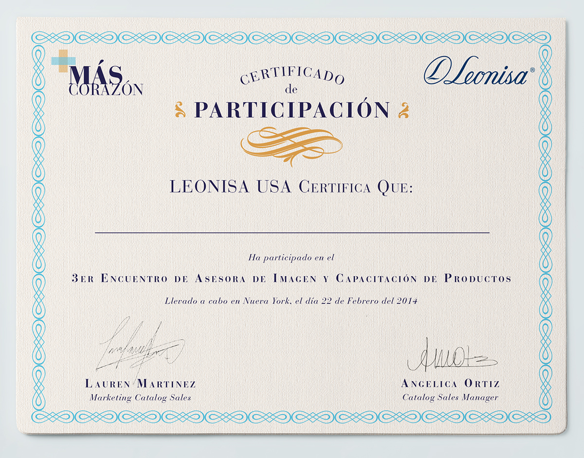 leonisa brand identity Event Design Logo Design Stationery identity Email Design diploma certificate letterhead thank you card Mockup email newsletter survey Invitation