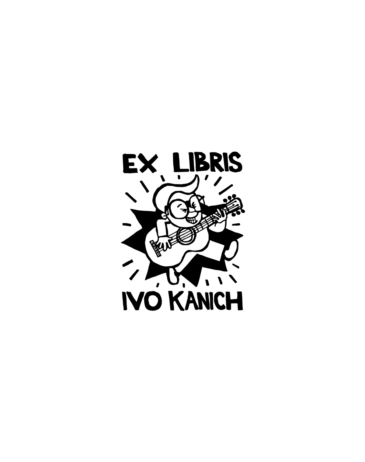 Ex Libris stamp face identity Character