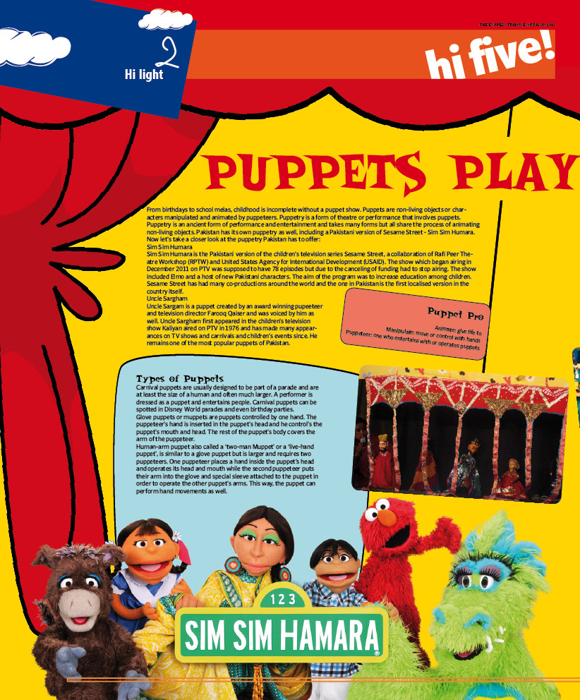 kids magazine Express Tribune newsletter kids Pakistan Eid puppets newspaper