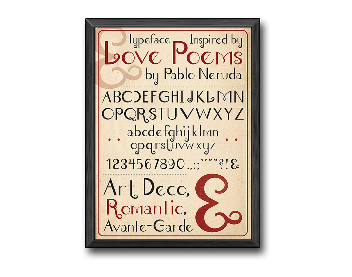 Love love poems Poetry  typography design type design stylized type specimen sheet bbook cover Poster Design romantic