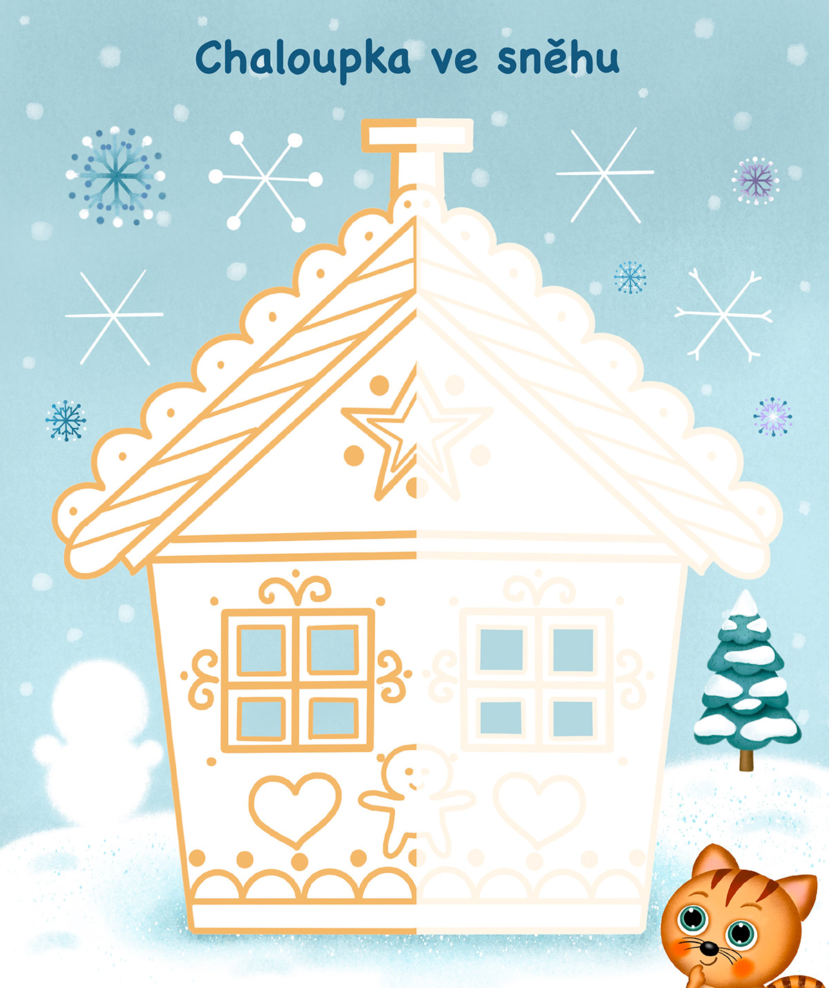 children children illustration Christmas Education house magazine snow worksheets