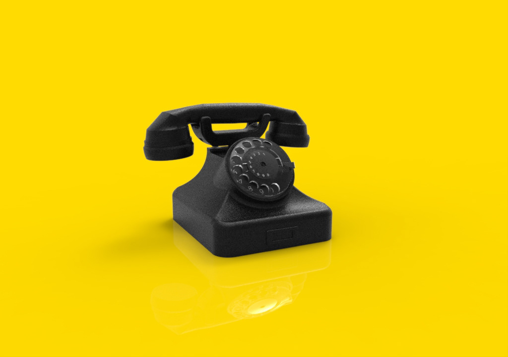 modeling product rendering telefono antiguo antique phone