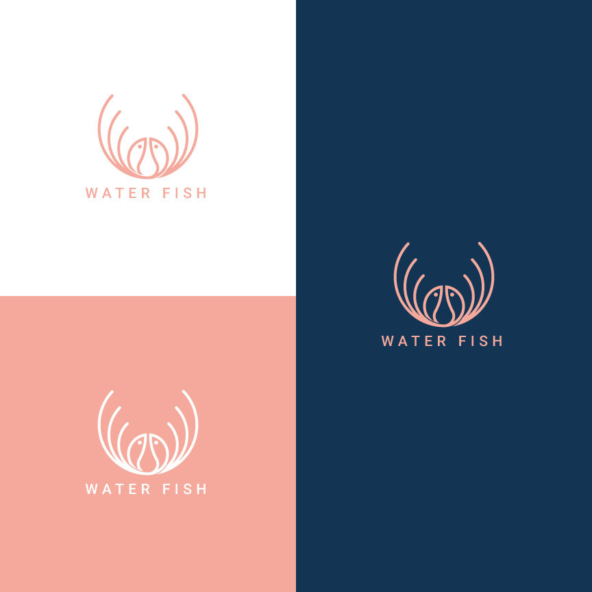 water fish, restaurant logo