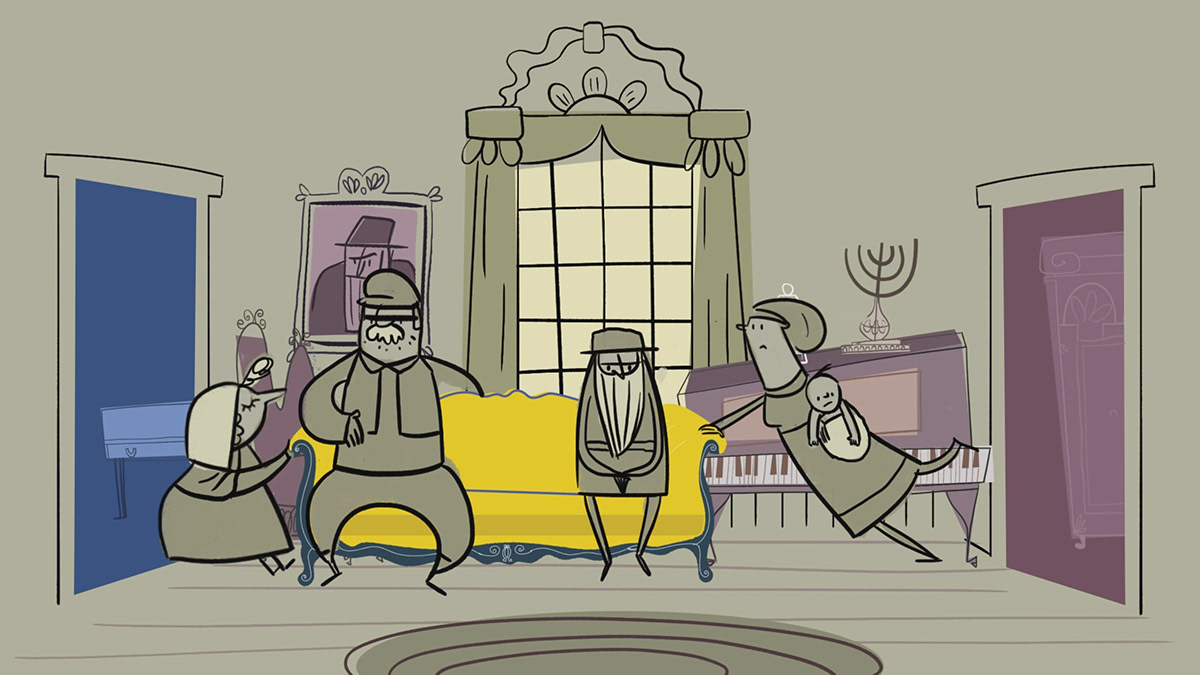 music fiddler jewish animation  classic animation Sholem Aleichem Yiddish jews mike burstyn