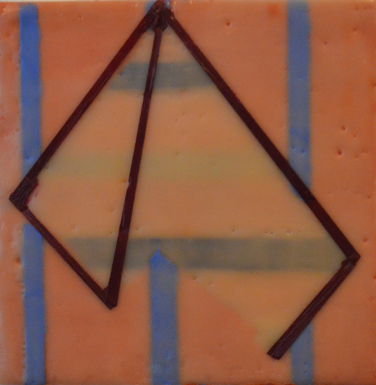encaustic wax abstract lines