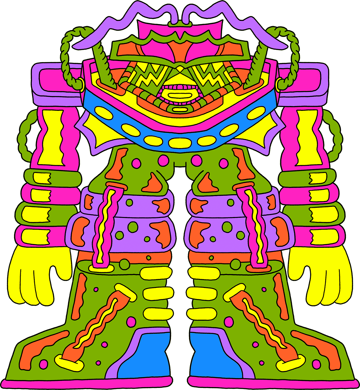 cartoon robot mecha Cyberpunk Scifi Character design 