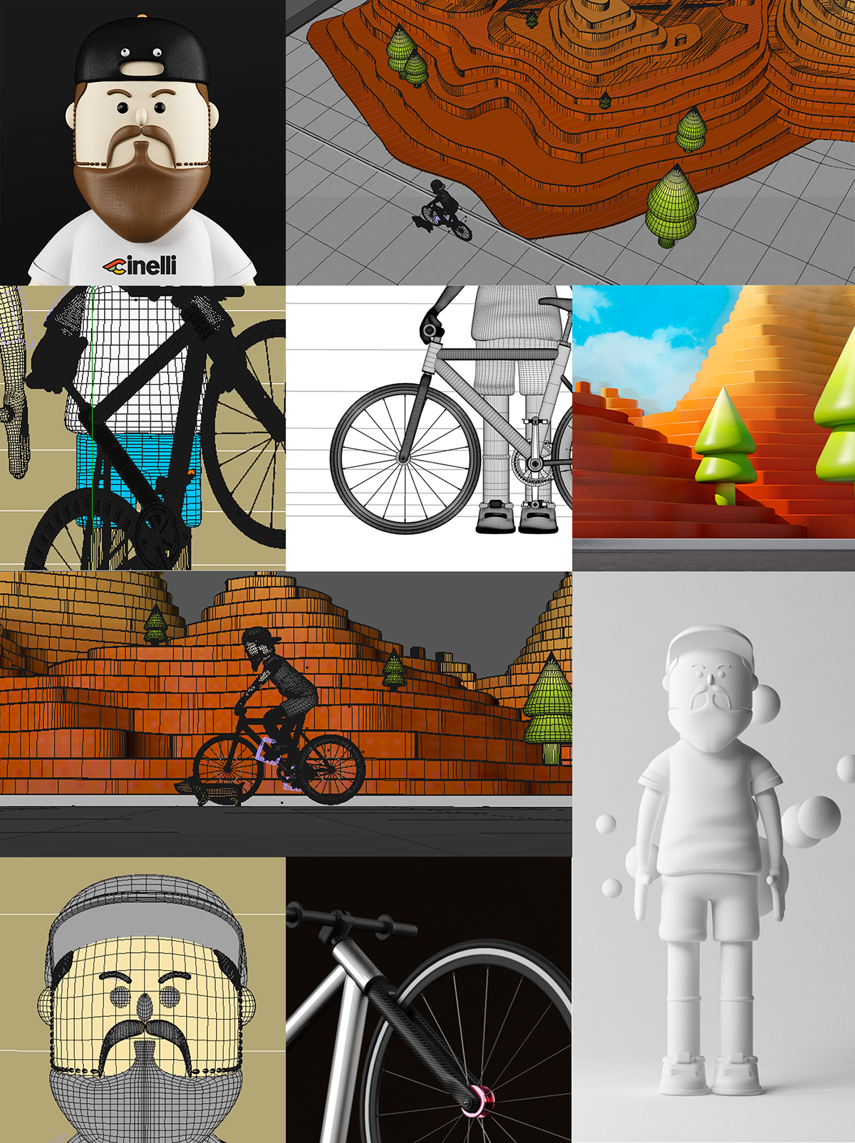 3D Character digitalart Bike c4d ILLUSTRATION  Pet graphicdesign toy art