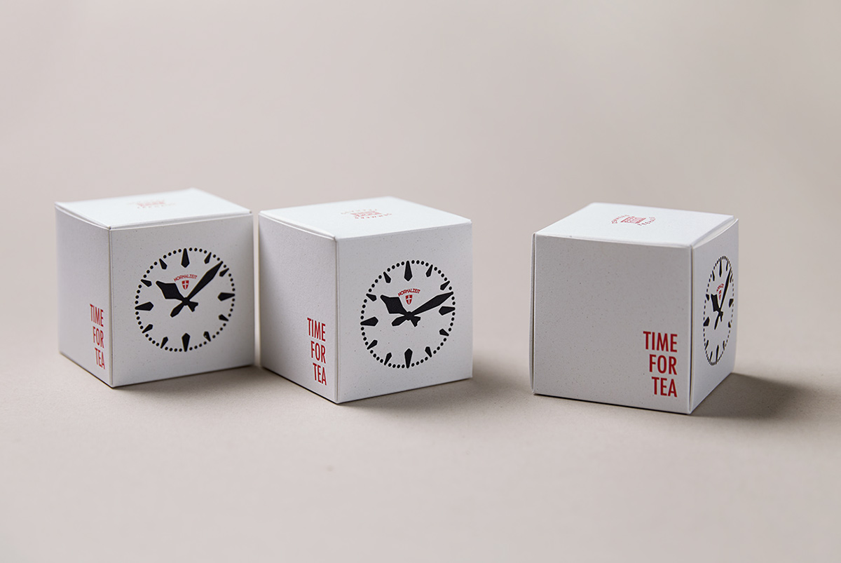 Packaging letterpress vienna tea cube folding