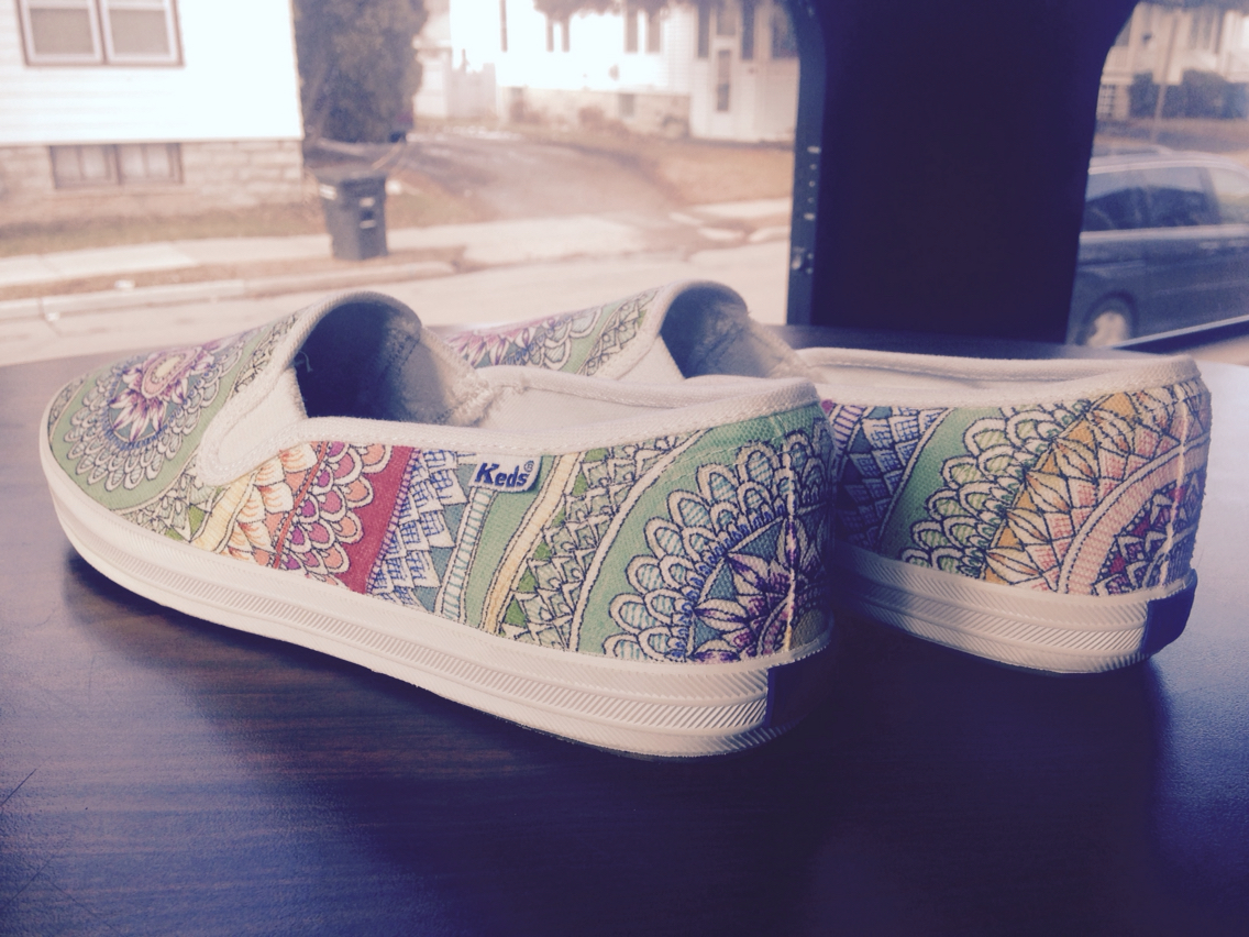 shoes pattern Mandala lines color Commissioned sharpie