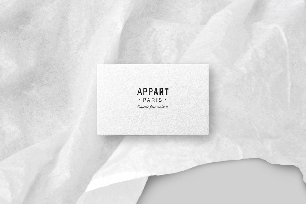Brand identity for AppArt Paris an ephemeral and itinerary gallery born in Paris